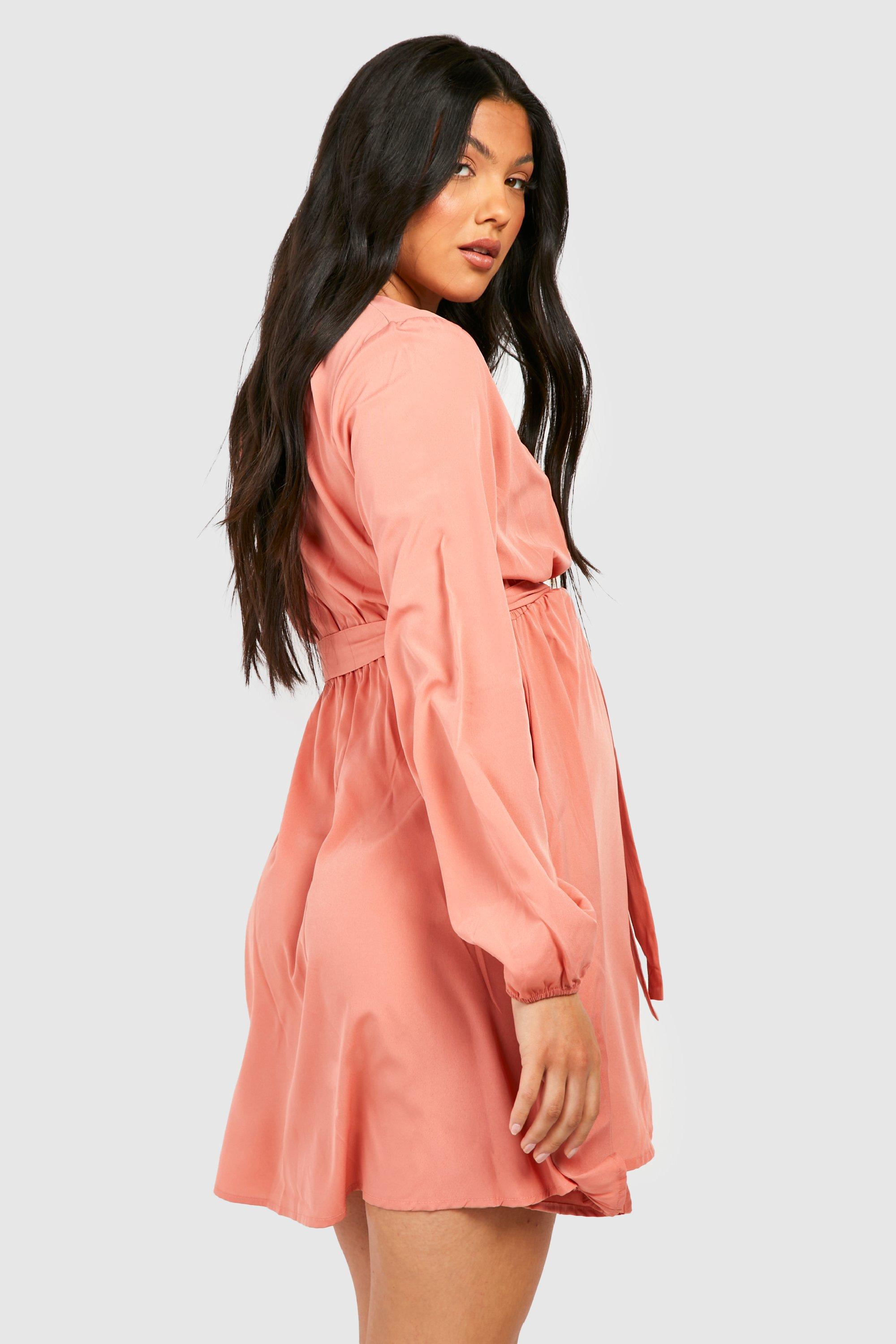 Dusky pink hot sale skater dress